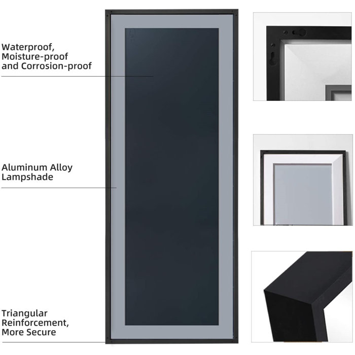 Latitude Run® Chardey Beveled Lighted Full Length Mirror & Reviews